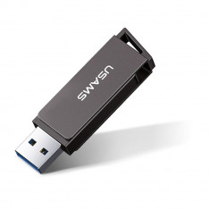 Stick de memorie USB 3.0, 64GB, USAMS flash drive, gri, US-ZB196, rotabil foto