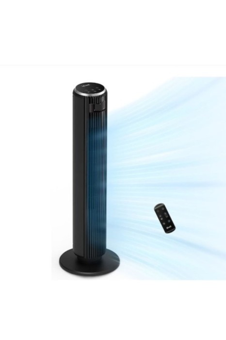 Ventilator turn USB, 33 cm, 2 niveluri de viteză, oscilație, silențios, portabil, negru