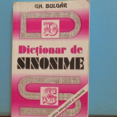 GH. BULGAR - DICTIONAR DE SINONIME - EDITIE IMBOGATITA SI REVIZUITA - 380 PAG.