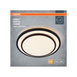Plafoniera LED OSRAM Orbis Berlin 300, 16W, 2000lm, Lumina Calda 3000K, Negru, O30cm
