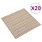 vidaXL Plăci de pardoseală, 20 buc., bej cu dungi, 50 x 50 cm, 5 m&sup2; 147320