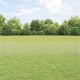 Piloni de Gard vidaXL 11 buc U-Channel 40 cm Oțel Galvanizat, Gard Hexagonal vidaXL 0.4x25 m Oțel Galvanizat