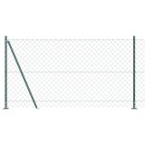 VidaXL Set de St&acirc;lpi de Gard Argintiu 10 x 1.2 m Oțel Galvanizat