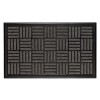 Covoras usa intrare, model in relief, din cauciuc si mocheta, 75x45 cm, negru cu gri, ConceptSeller