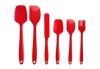 Set 6 ustensile de bucătărie, silicon, rezistente la caldură, roșu, Oem