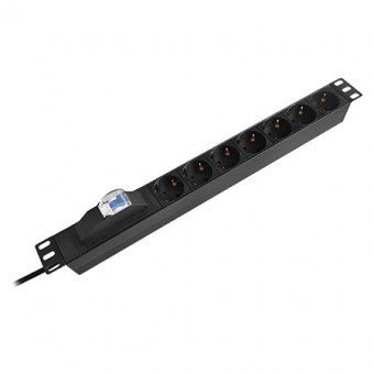 Pdu rack 19 inch 7 prize siguranta 16a 2m emtex foto