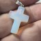Pandantiv cruciulita vintage argint cu opal
