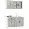 Gossi set dulapuri de bucatarie 4 piese &bdquo;kalmar&rdquo; gri beton lemn