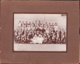 P2/205 Copii și preoți din Ardeal sau Banat, fotografie de &icirc;nceput de secol al XX-lea