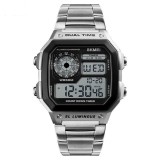 Ceas de mana barbatesc Casual Digital Alarma Cronograf Otel inoxidabil
