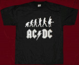 Tricou AC/DC - Evolution of Angus,mai multe modele ,calitate 180 grame, M, Negru