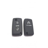 Husa silicon Citroen 3 butoane cu emblema SIL 080