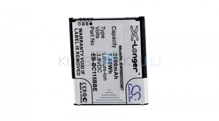 Baterie de telefon mobil VHBW Samsung EB-BC115BBC, EB-BC115BBE - 2000mAh, 3.8V, Li-ion