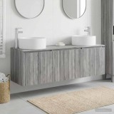 Cumpara ieftin Set dulap baie 3 buc. Sonoma gri 161,5 x 44,5 x 80 cm