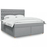 VidaXL Pat continental, gri deschis, 180x200 cm, material textil 3293666