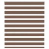 Jaluzea tip zebra maro lățime țesătură 125,9 cm poliester