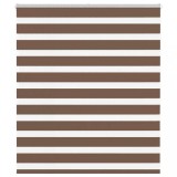 vidaXL Jaluzea tip zebra maro lățime țesătură 125,9 cm poliester