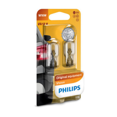 Set 2 Becuri Frana W16W 12V Philips foto