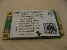 Placa wireless laptop Lenovo ThinkPad X200, Intel WiFi 5100, 512AN_MMW, 43Y6493 foto