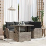 VidaXL Set de canapele pentru grădină 5 pcs Gri 100 x 55 x 73 cm