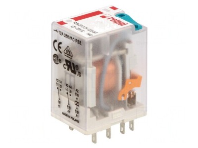 Releu electromagnetic DPDT 220VDC 24A foto