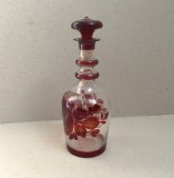 Vas de sticla cu dop stil Biedermeier sec 19