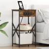 VidaXL Dulap de noapte Stejar afumat 41 x 31 x 76 cm Lemn compozit