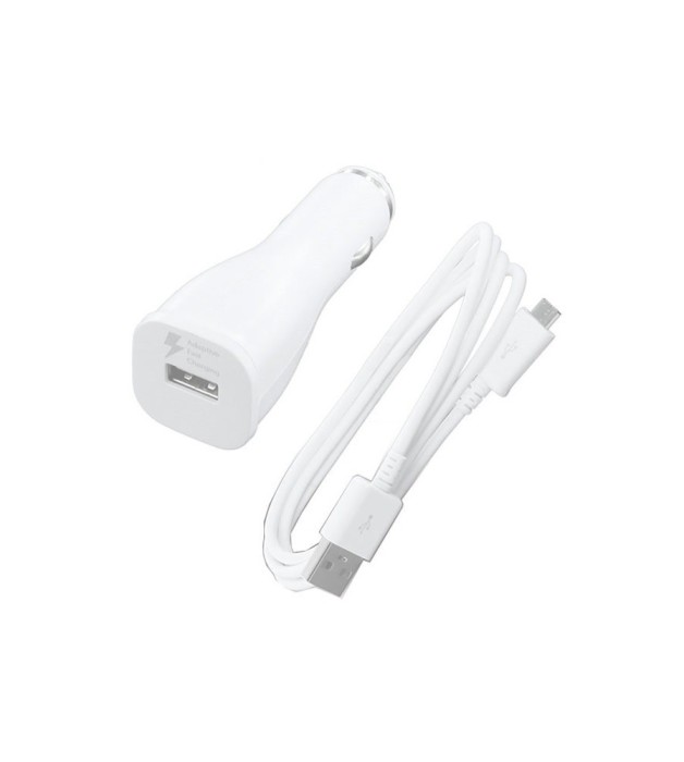 Samsung &icirc;ncărcător original 2A auto cu micro USB cablu-Culoare Alb