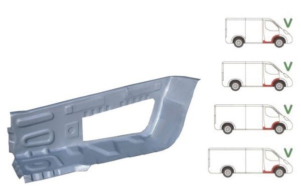 Treapta interior Mercedes Sprinter 209-524, 07.2006-10.2013 , Vw Crafter (2e), 12.2005-04.2017, fata, Dreapta, sub usa fata