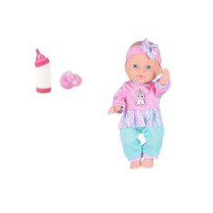 Papusa bebelus Lunabebe Little Friend, cu biberon si suzeta, 27 cm