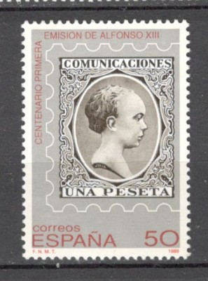 Spania.1989 100 ani marca postala Regele Alfons XIII SS.270 foto