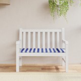Perna banca gradina Gossi albastru/alb 120x50x3 cm, Oxford, impermeabila, exterior/interior, cu snur