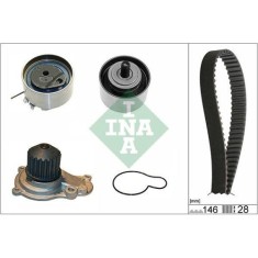 Kit distributie + Pompa apa Chrysler Pt Cruiser (Pt), Pt Cruiser Cabriolet, Sebring (Jr), Sebring Cabriolet (Jr), Voyager 4 (Rg; Dodge Caravan (Rg),