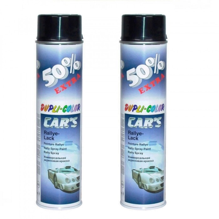 Pachet 2 x Vopsea Spray Negru Lucios pentru Jante 600 ml Dupli Color
