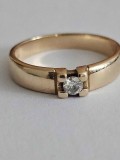 Inel Christ aur 585 cu 0,10 carate diamant