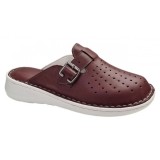 Saboti medicali dama din piele naturala grena Med-Line RSY04VGRN