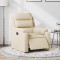 Fotoliu rabatabil electric, crem, material textil - 2