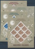 MALDIVE, SPACE - 4 BLOCURI MNH