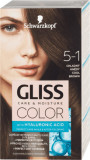 Schwarzkopf Gliss Color Vopsea de păr permanentă 5-1 Șaten Rece, 1 buc