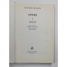 OPERE , VOL. I , POEZII de LUCIAN BLAGA , 1974
