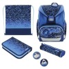 Ghiozdan băieți echipat Herlitz UltraLight Plus, motiv Blue Shark