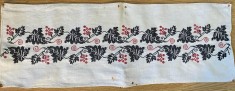 anii 30 Lot batistă borangic 20x20 + cusătura pe panza groasa 60 x 23 zon Mures