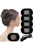 Set de 6 cleme plate pentru păr cu gheare RC ROCHE pentru femei cu păr gros, prindere sigură &icirc;n stil francez pătrat, negru mare