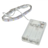 Bandă LED Autocolantă, 2m, Alb Cald, 158 Lumeni, Cu Baterii, Oem