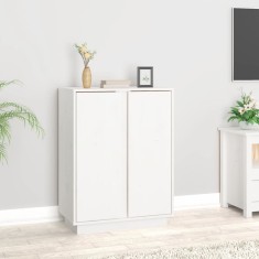 vidaXL Servantă, alb, 60x35x80 cm, lemn masiv de pin