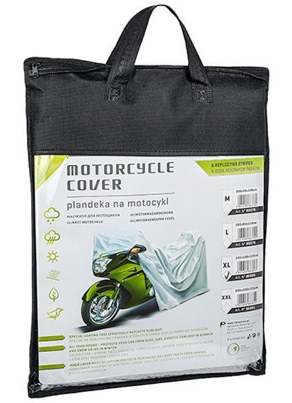 Husa Moto Exterior Marimea &amp;quot;XL&amp;quot; 245x105x125 Cm, 3 Straturi, Reflectoare Carmotion 86380