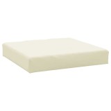 Cumpara ieftin Perna podea din paleti, crem, 60x60x9,5 cm, material textil