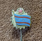 Insigna (model vechi) fotbal - &quot;METALUL&quot; BUCURESTI (varianta argintie)