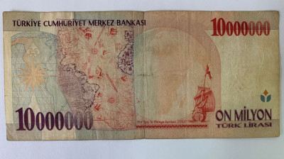 Bancnota 10 000 000 LIRE / LIRA - 1999 - Turcia - P-214a.1 foto
