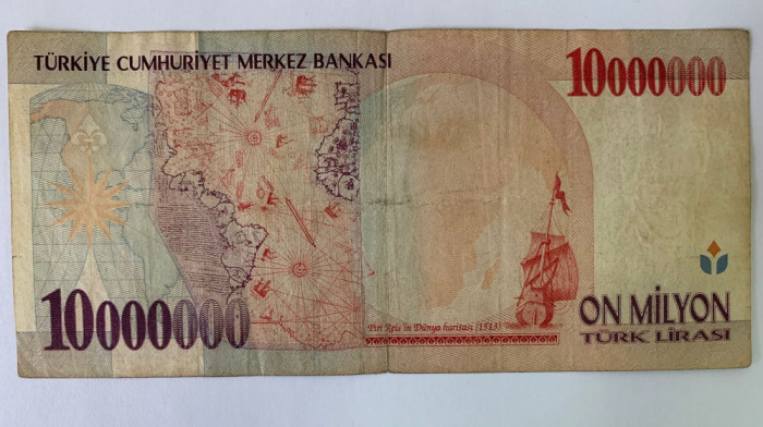 Bancnota 10 000 000 LIRE / LIRA - 1999 - Turcia - P-214a.1